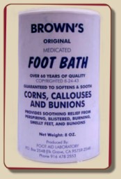 Brown's Foot Bath - Corns, Callouses, Bunions