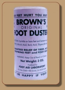 Brown's Foot Duster - Tired Feet, Perspiring Feet, Foot Odor